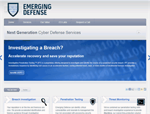 Tablet Screenshot of emergingdefense.com